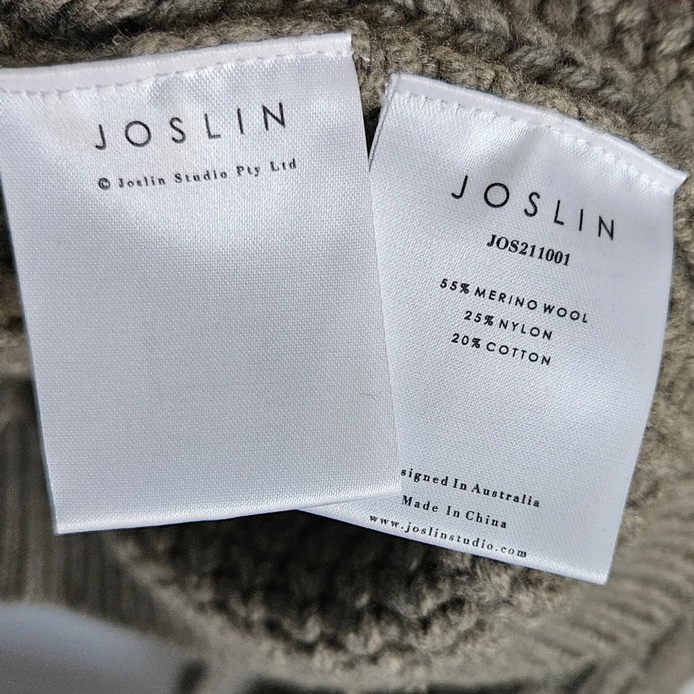 Jolslin Studio Gemma Merino Wool Blend Turtleneck Sweater Australian Designer